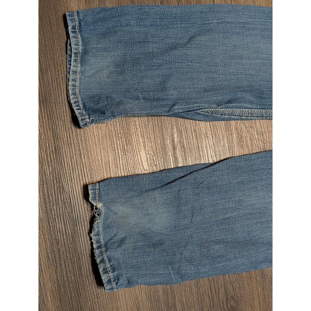 BKE Aiden Straight Leg Jeans Mens 30x34 Medium Wash Distressed Embroidered Y2K - Picture 8 of 8